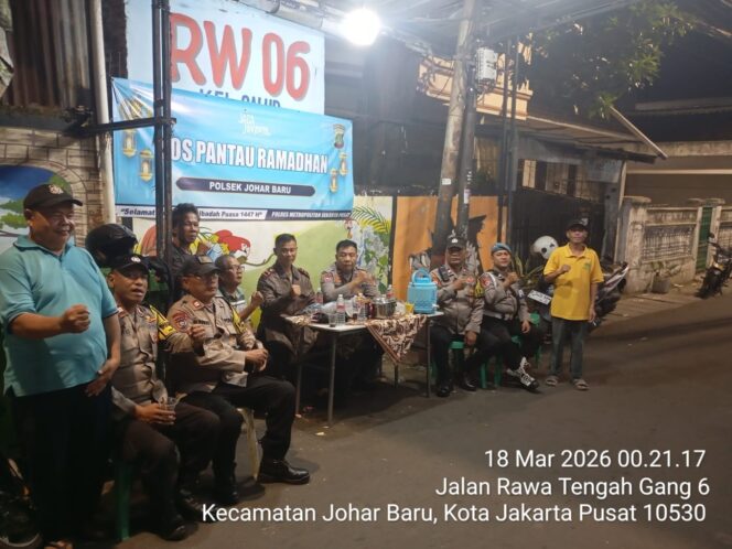 
					Patroli Ramadhan Tiga Pilar Diperkuat, Polsek Johar Baru Pastikan Wilayah Aman dan Kondusif