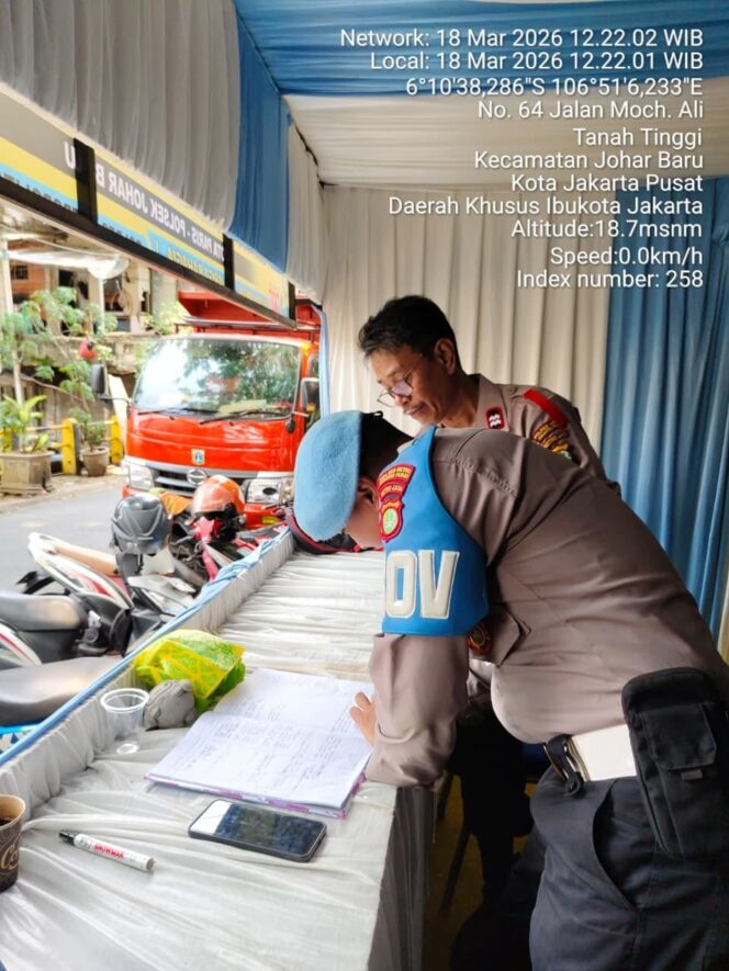 
					Propam Polres Jakpus Cek Pos Pam Ketupat Jaya 2026, Pastikan Kesiapsiagaan Personel di Johar Baru