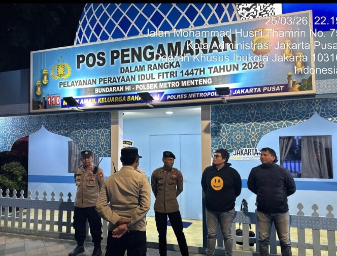 
					Libur Lebaran, Polsek Metro Menteng Siaga Amankan Bundaran HI Lewat Pospam Ketupat Jaya 2026