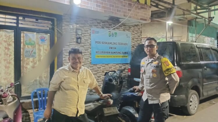 Polisi Sambangi Poskamling Kampung Rawa, Perkuat Kewaspadaan Cegah Curanmor