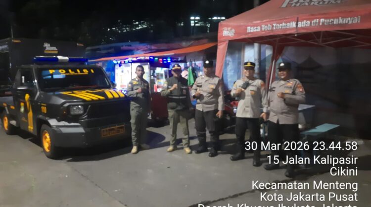 Cegah Guankamtibmas, Aparat Gabungan Menteng Intensifkan Patroli Cipkon di Kwitang–Kalipasir