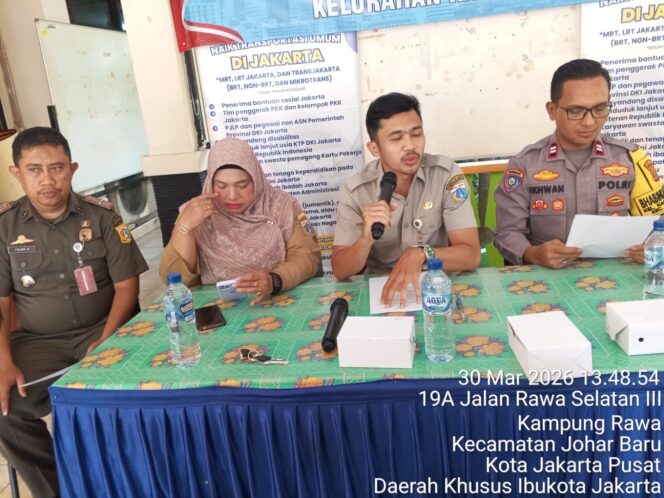 
					Bhabinkamtibmas Hadiri Rakor Kewilayahan, Bahas Penertiban PKL di Kampung Rawa