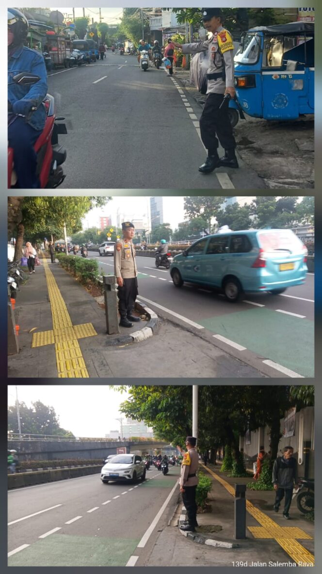 
					Polisi Atur Lalu Lintas Pagi di Salemba dan Senen, Antisipasi Kemacetan Jam Kerja