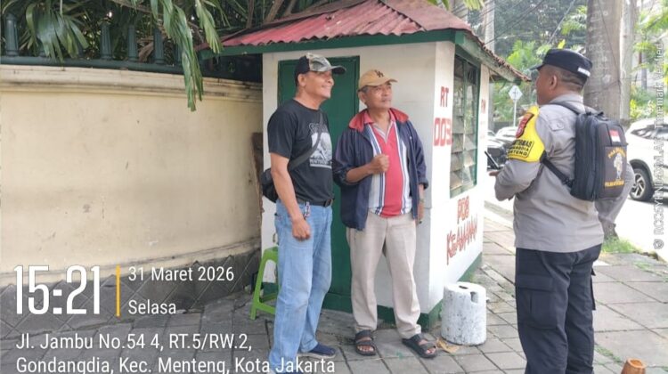Patroli Dialogis di Gondangdia, Polisi Gandeng Ketua RT dan Security Jaga Kamtibmas