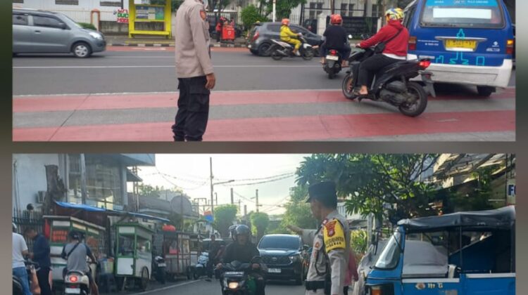 Polisi Atur Lalin Pagi di Sejumlah Titik Senen, Arus Ramai Lancar