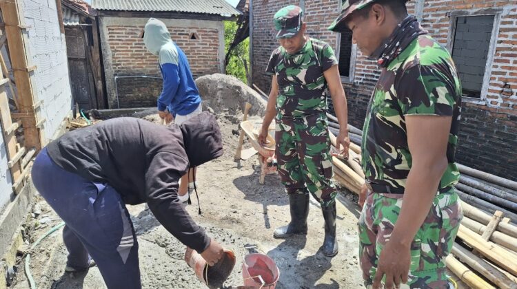 Kebersamaan TNI dan Warga Warnai TMMD di Desa Godo, Bangun Rumah Sekaligus Harapan