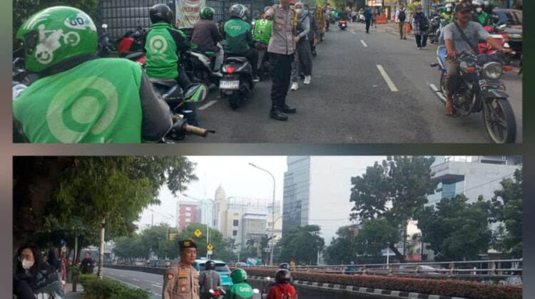 Polsek Senen Gelar Pengaturan Lalin Pagi, Arus Ramai Lancar dan Kondusif