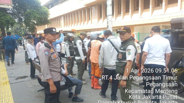 Rabu Tertib Menteng, 78 Personel Gabungan Tiga Pilar Sisir Cikini–Pegangsaan