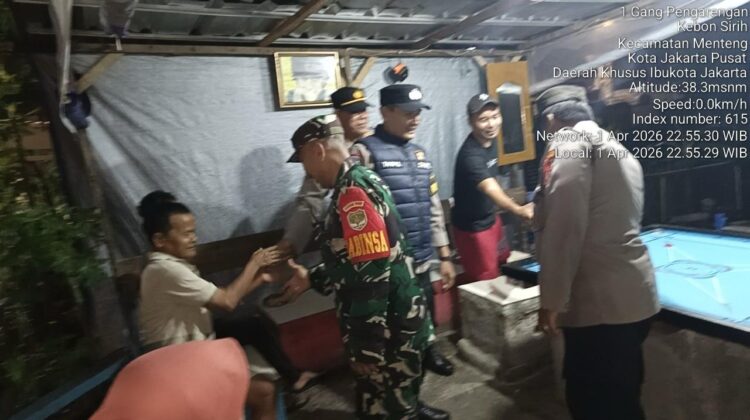 Patroli Jalan Kaki Tiga Pilar Menteng Sisir Kebon Sirih, Jaga Jakarta Tetap Kondusif