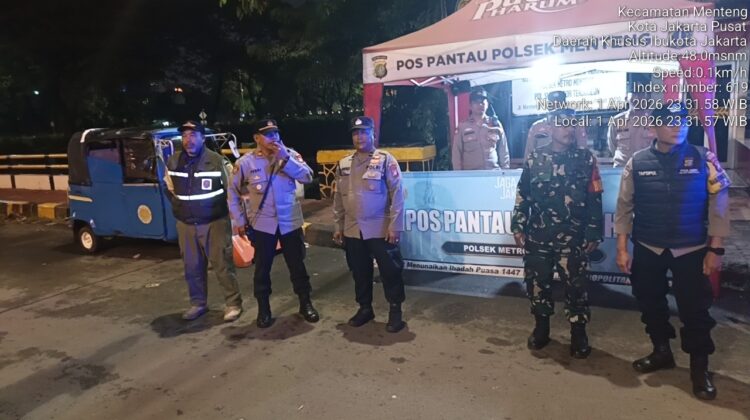 Patroli Tiga Pilar Siaga di Perbatasan Menteng–Tenggulun, Cegah Gangguan Kamtibmas