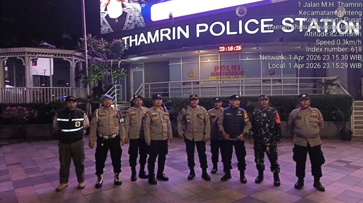 Sinergi Tiga Pilar Menteng Amankan Kawasan Bundaran HI, Menteng Tetap Aman Kondusif