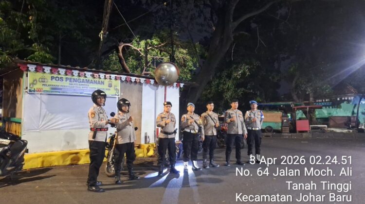 Jelang Ibadah Jumat Agung, Polsek Johar Baru Intensifkan Patroli Cipta Kondisi, Situasi Wilayah Aman Kondusif