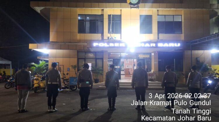 Apel Persiapan Patroli Cipta Kondisi, Polsek Johar Baru Siaga Antisipasi Gangguan Kamtibmas Jelang Jumat Agung