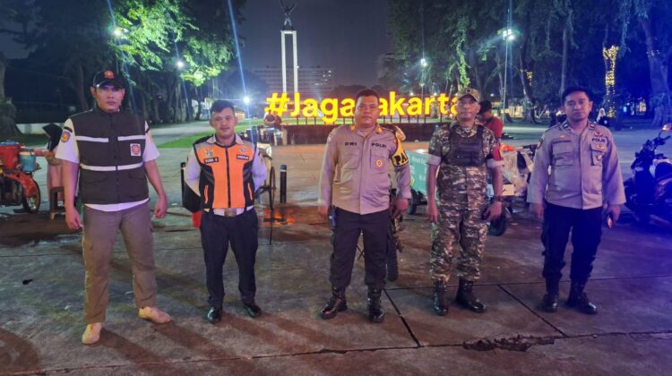 Jelang Malam Hari 3 Pilar Sawah Besar Gelar Patroli Gabungan Antisipasi Tawuran dan Balap Liar
