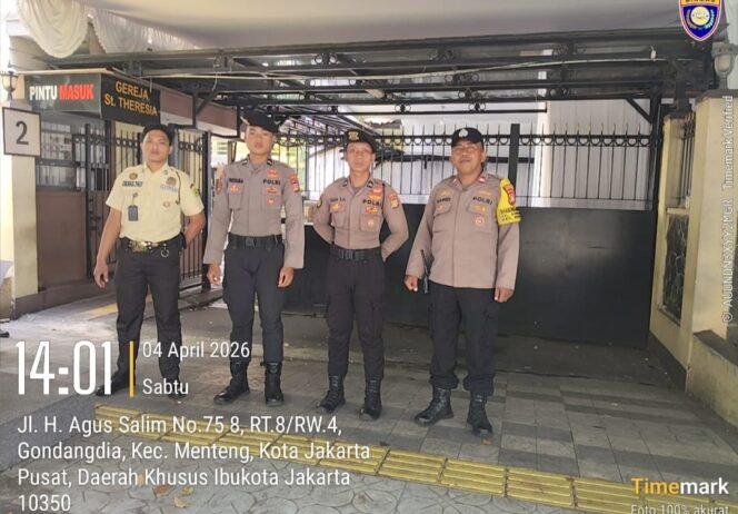 
					Polsek Metro Menteng Amankan Misa Malam Paskah di St. Theresia, Ribuan Jemaat Beribadah Khidmat