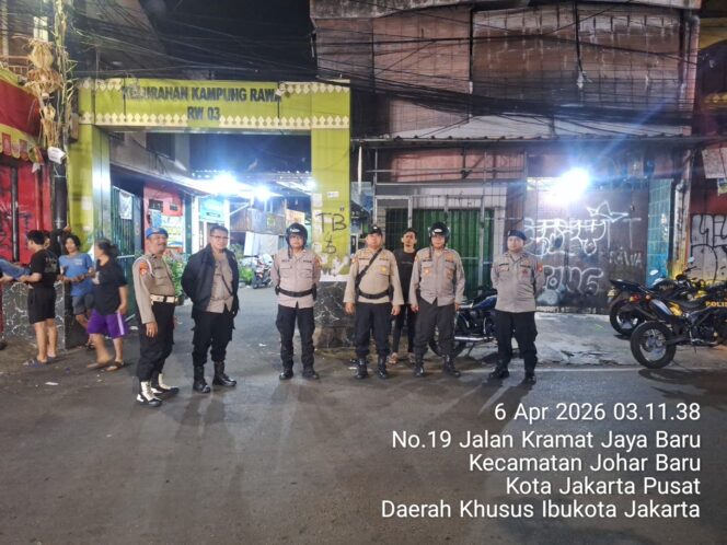 
					Patroli Dini Hari Johar Baru Sukses Cegah Gangguan Kamtibmas, Wilayah Tetap Kondusif