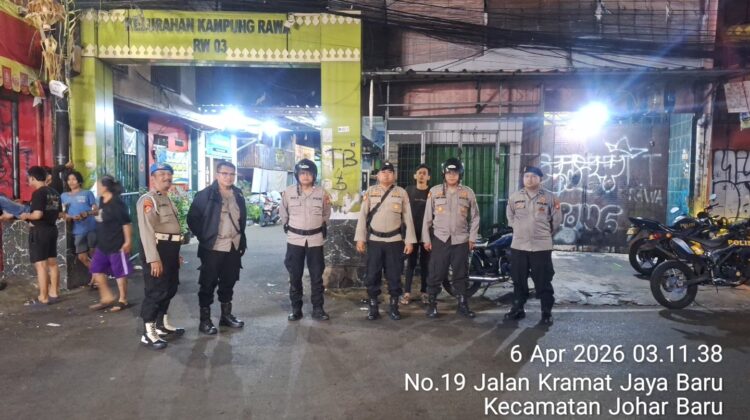 Patroli Dini Hari Johar Baru Sukses Cegah Gangguan Kamtibmas, Wilayah Tetap Kondusif