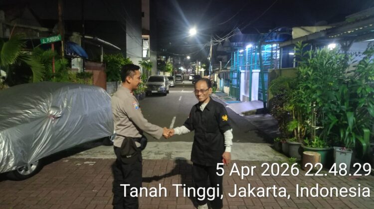 Sambang Pos Satkamling, Perkuat Sinergi Warga dan Polisi Jaga Keamanan Tanah Tinggi