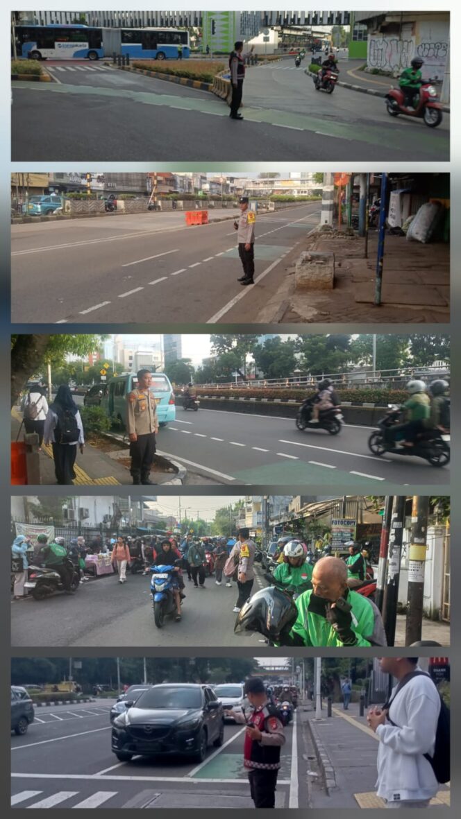 
					Polisi Atur Lalu Lintas Pagi di Sejumlah Titik Rawan Macet di Jakarta Pusat