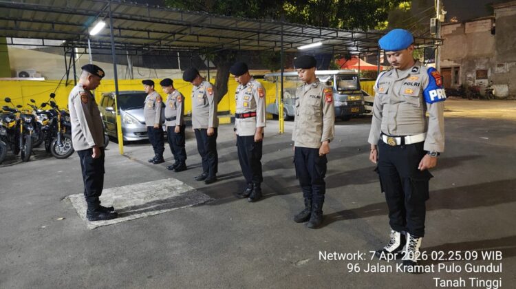 Apel Dini Hari Polsek Johar Baru, Siaga Penuh Jaga Kondusifitas Wilayah