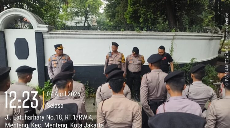 169 Personel Disiagakan, Polsek Metro Menteng Gelar Apel Pasukan Amankan Aksi BEM SI di Komnas HAM RI
