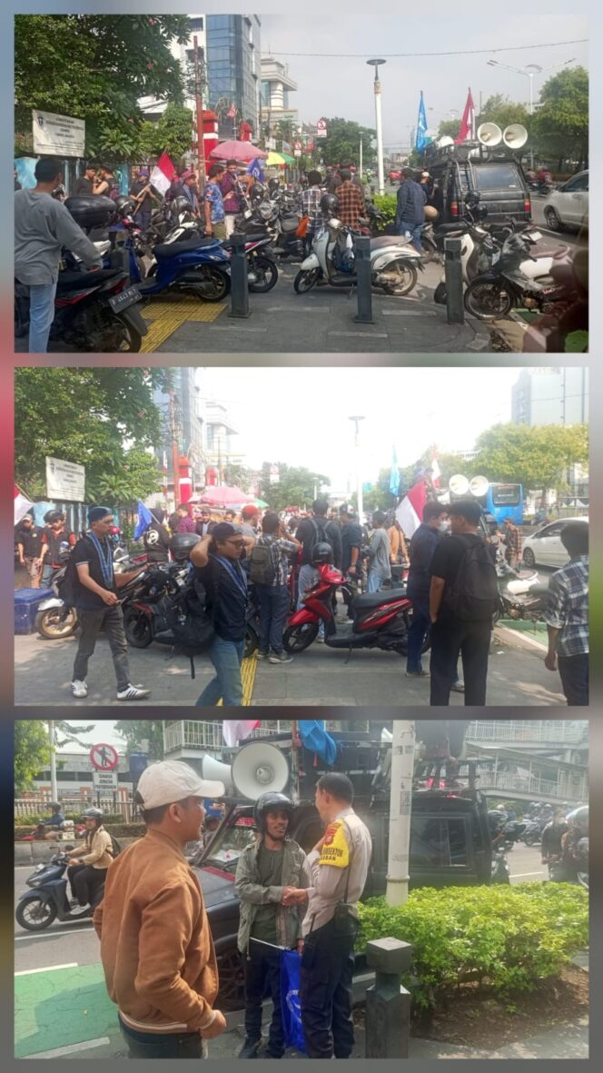 
					Polisi Monitoring Giat Mahasiswa GMKI DKI Jakarta Berkumpul di Salemba, Bertolak ke DPR RI