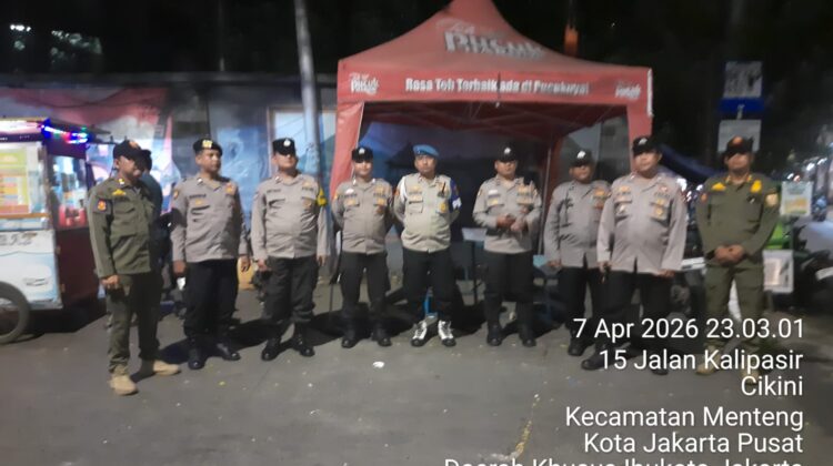 Sinergi Tiga Pilar Jaga Perbatasan Kwitang Kalipasir Menteng, Patroli Diperkuat Malam Hari