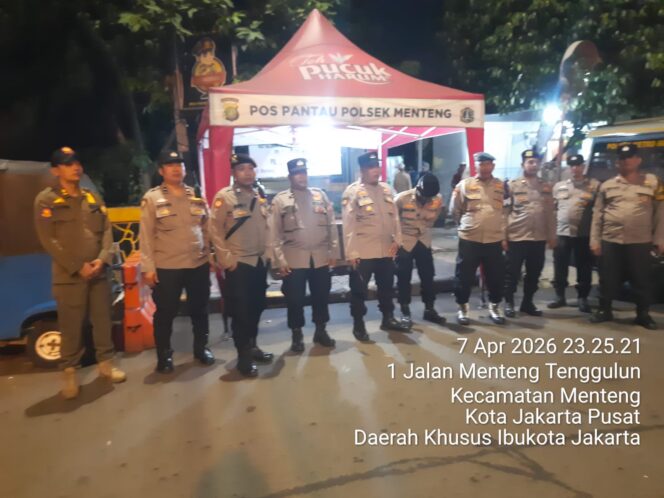 
					Patroli Tiga Pilar Menteng Siaga di Perbatasan Menteng Tenggulun, Keamanan Terjaga