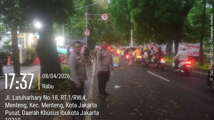Patmor Polsek Metro Menteng Siaga, Pemantauan Aksi Unras di Komnas HAM Berjalan Kondusif