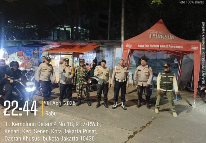 
					Sinergi Tiga Pilar Menteng Sisir Kwitang–Kalipasir, Tekan Potensi Gangguan Malam