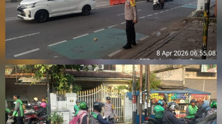 Polsek Senen Intensifkan Pengaturan Lalu Lintas Pagi dan Sore, Situasi Terpantau Lancar