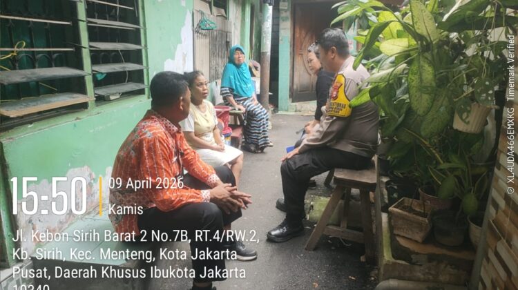 Bhabinkamtibmas Kebon Sirih Sambangi Korban Penganiayaan, Wujud Empati dan Kepedulian Polri
