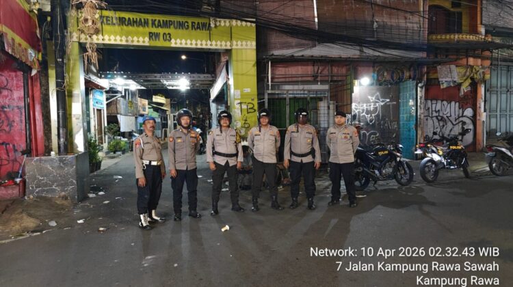 Patroli Dini Hari Polsek Johar Baru, Cipta Kondisi dan Cegah Tawuran di Titik Rawan