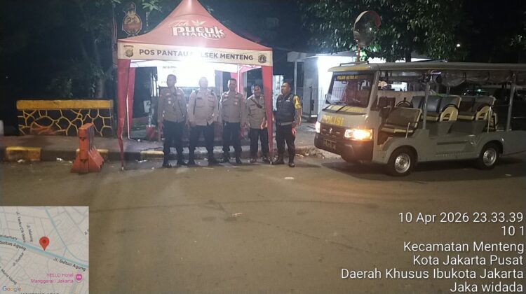 Patroli Cipkon Menteng Jaga Perbatasan Menteng Tenggulun, Situasi Wilayah Tetap Kondusif