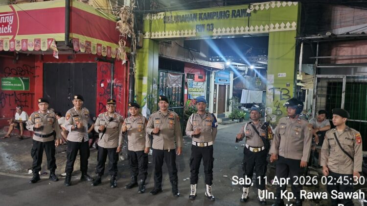 Patroli Dini Hari Polsek Johar Baru Sisir Titik Rawan, Cegah Tawuran dan Gangguan Kamtibmas