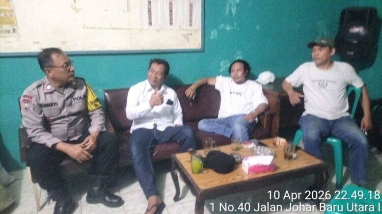 Sambang Tengah Malam di Johar Baru, Polisi Gandeng Tokoh Warga Perkuat Gerakan “Jaga Jakarta”