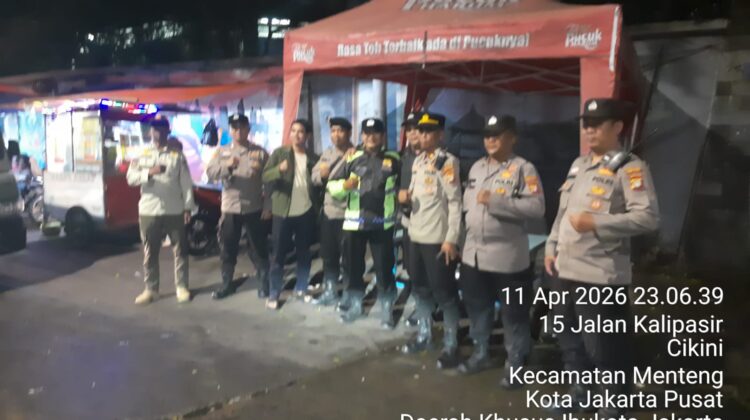 Perbatasan Kwitang–Kalipasir Disisir, Patroli Cipkon Menteng Tekan Potensi Kriminalitas