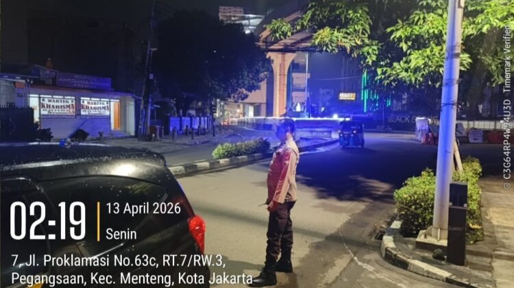 Kapolsubsektor Pegangsaan Patroli di TL Tambak Proklamasi, Cegah Gangguan Kamtibmas