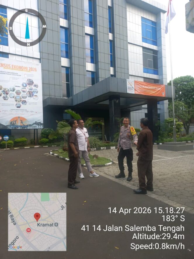 
					Polisi Sambangi Kantor BPS di Paseban, Sampaikan Imbauan Kamtibmas