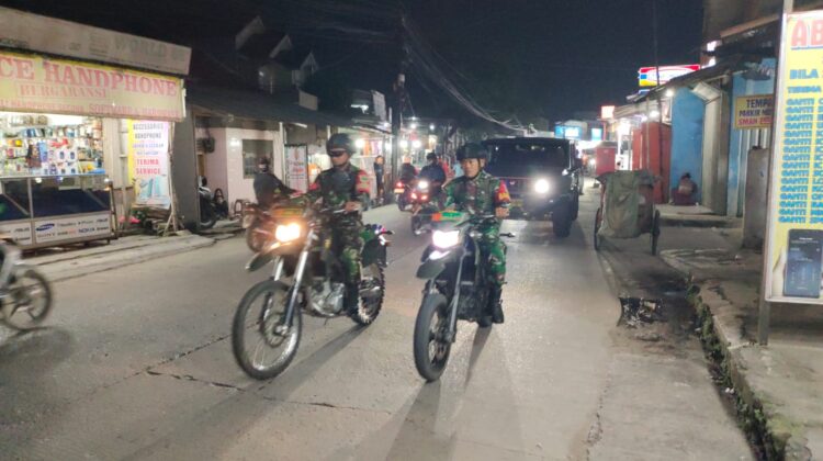 Personel Koramil 10/Sepatan Patroli Maung Tekan Kriminalitas Diwilayah 