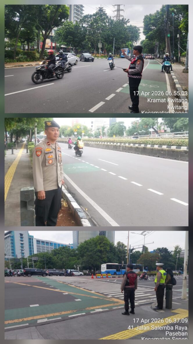 
					Polisi Lakukan Pengaturan Lalu Lintas Pagi di Sejumlah Titik Rawan Macet di Senen