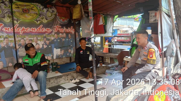 Polisi Sambangi Pangkalan Ojol Tanah Tinggi, Perkuat Sinergi Jaga Kamtibmas