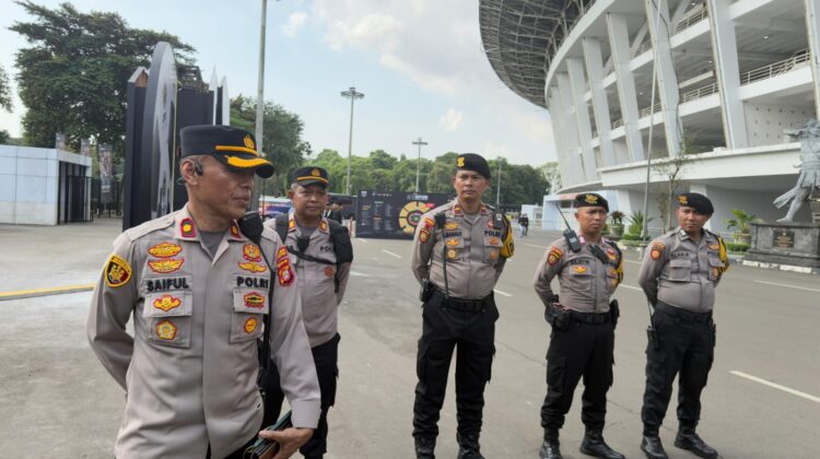 Kapolsek Johar Baru Pimpin Apel Pengamanan Laga Internasional di GBK