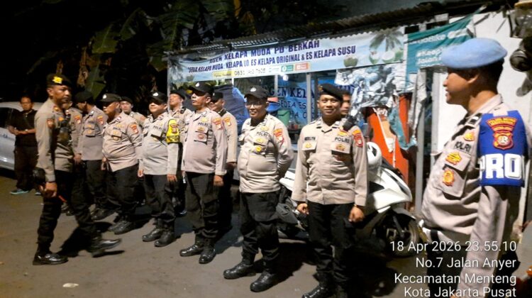 Apel Cipkon di Jalan Anyer Menteng, Polisi Perkuat Patroli Malam Antisipasi Gangguan Kamtibmas