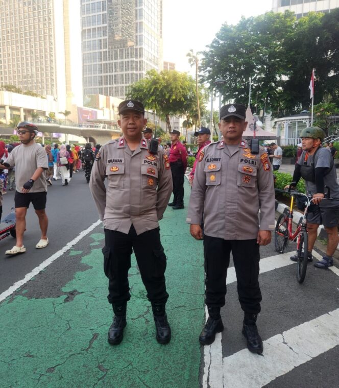 
					Polisi Humanis Kawal CFD Kawasan Bundaran HI, Warga Diingatkan Waspada Copet dan Jambret