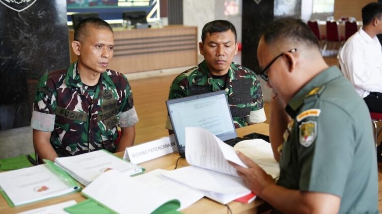 Korem 052/Wkr Terima Wasrik Itdam Jaya Periode I TA 2026