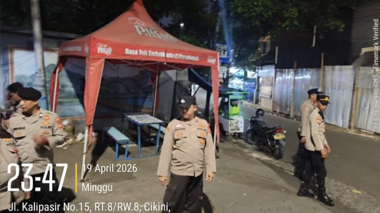 Patroli Cipkon Menteng Siaga di Batas Kwitang–Kalipasir, Tekan Potensi Gangguan Malam