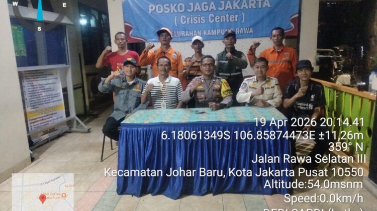 Posko Siaga Bencana Kampung Rawa Aktif, Aparat Pastikan Respons Cepat dan Situasi Terkendali