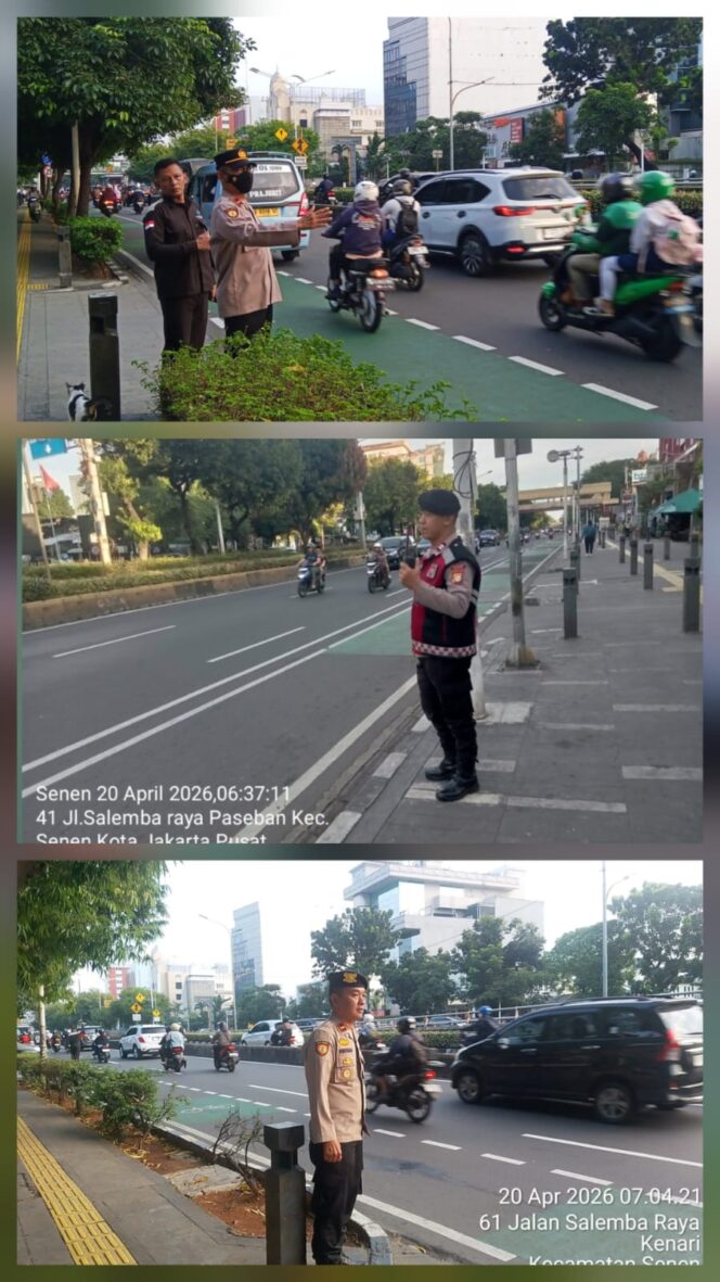 
					Polisi Lakukan Pengaturan Lalu Lintas di Salemba Raya, Arus Pagi Lancar