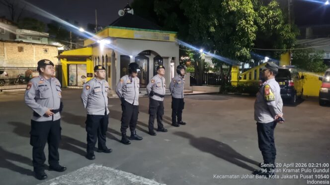 
					Apel Dini Hari, Polisi Johar Baru Siapkan Patroli Cipta Kondisi Antisipasi Gangguan Kamtibmas